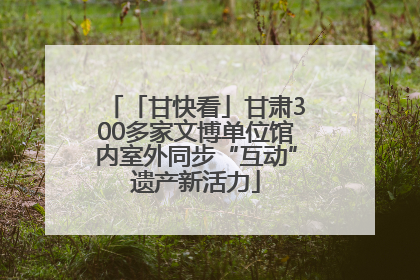 「甘快看」甘肃300多家文博单位馆内室外同步“互动”遗产新活力