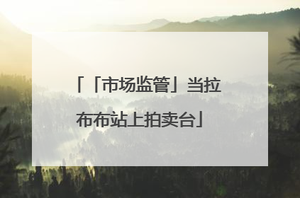 「市场监管」当拉布布站上拍卖台