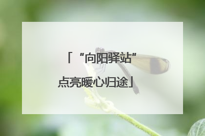 “向阳驿站”点亮暖心归途