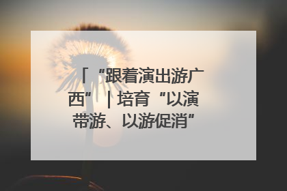 “跟着演出游广西”｜培育“以演带游、以游促消”文旅消费新生态