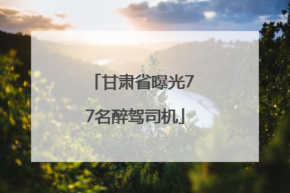 甘肃省曝光77名醉驾司机