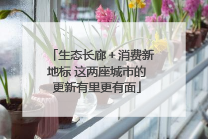 生态长廊＋消费新地标 这两座城市的更新有里更有面