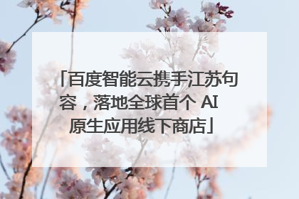 百度智能云携手江苏句容，落地全球首个 AI 原生应用线下商店