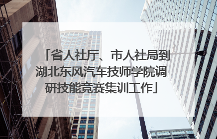 省人社厅、市人社局到湖北东风汽车技师学院调研技能竞赛集训工作