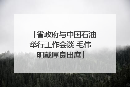 省政府与中国石油举行工作会谈 毛伟明戴厚良出席