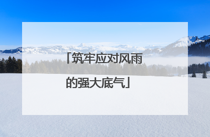 筑牢应对风雨的强大底气