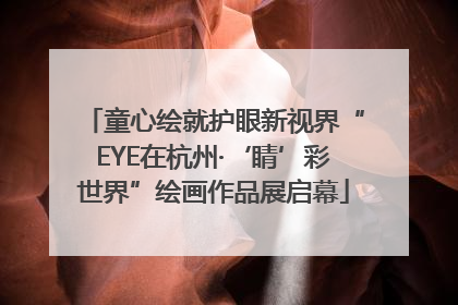 童心绘就护眼新视界“EYE在杭州·‘睛’彩世界”绘画作品展启幕