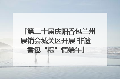 第二十届庆阳香包兰州展销会城关区开展 非遗香包“粽”情端午