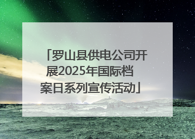 罗山县供电公司开展2025年国际档案日系列宣传活动