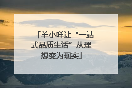 羊小咩让“一站式品质生活”从理想变为现实