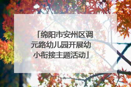 绵阳市安州区调元路幼儿园开展幼小衔接主题活动