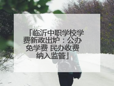 临沂中职学校学费新政出炉：公办免学费 民办收费纳入监管