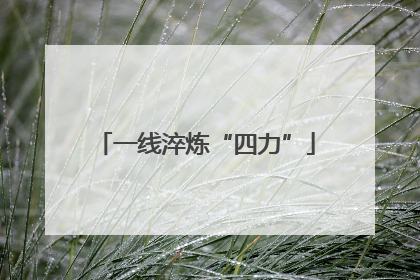 一线淬炼“四力”