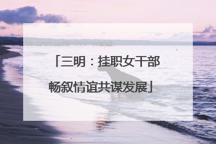 三明：挂职女干部畅叙情谊共谋发展