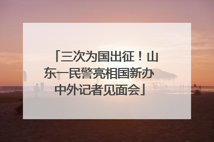 三次为国出征！山东一民警亮相国新办中外记者见面会
