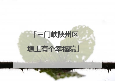 三门峡陕州区 塬上有个幸福院