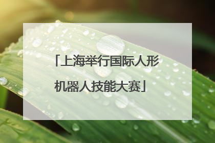 上海举行国际人形机器人技能大赛