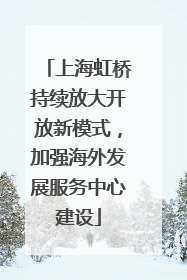 上海虹桥持续放大开放新模式，加强海外发展服务中心建设