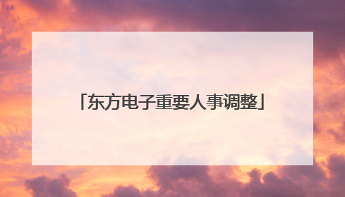 东方电子重要人事调整