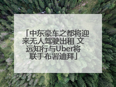 中东豪车之都将迎来无人驾驶出租 文远知行与Uber将联手布署迪拜