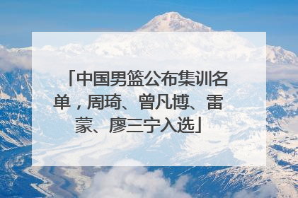 中国男篮公布集训名单，周琦、曾凡博、雷蒙、廖三宁入选