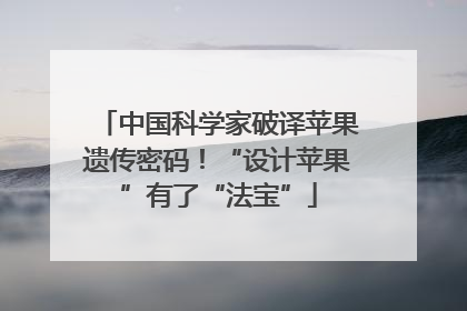 中国科学家破译苹果遗传密码！“设计苹果”有了“法宝”