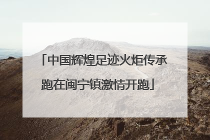 中国辉煌足迹火炬传承跑在闽宁镇激情开跑