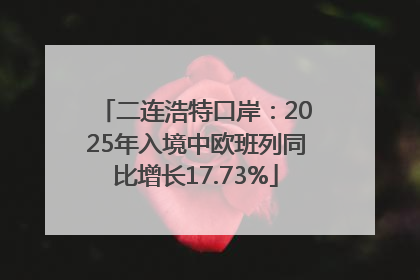 二连浩特口岸：2025年入境中欧班列同比增长17.73%