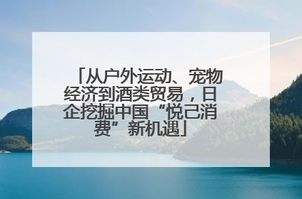 从户外运动、宠物经济到酒类贸易，日企挖掘中国“悦己消费”新机遇