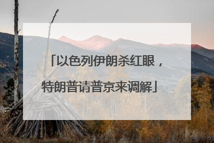 以色列伊朗杀红眼，特朗普请普京来调解