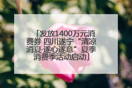 发放1400万元消费券 四川遂宁“清凉消夏·遂心遂意”夏季消费季活动启动