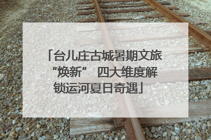 台儿庄古城暑期文旅“焕新” 四大维度解锁运河夏日奇遇