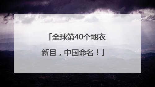 全球第40个地衣新目，中国命名！