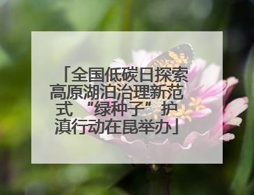 全国低碳日探索高原湖泊治理新范式 “绿种子”护滇行动在昆举办