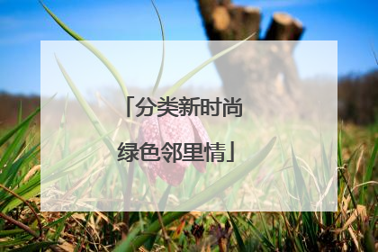 分类新时尚 绿色邻里情