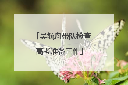 吴毓舟带队检查高考准备工作