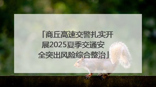 商丘高速交警扎实开展2025夏季交通安全突出风险综合整治