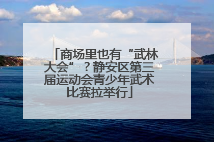 商场里也有“武林大会”？静安区第三届运动会青少年武术比赛拉举行