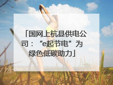 国网上杭县供电公司：“e起节电”为绿色低碳助力