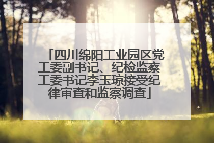 四川绵阳工业园区党工委副书记、纪检监察工委书记李玉琼接受纪律审查和监察调查