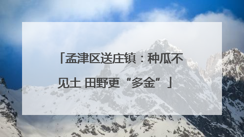 孟津区送庄镇：种瓜不见土 田野更“多金”