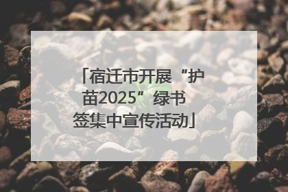 宿迁市开展“护苗2025”绿书签集中宣传活动
