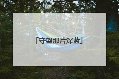 守望那片深蓝