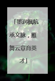 墨润枫航承文脉，雁舞云章育英才