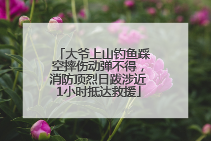 大爷上山钓鱼踩空摔伤动弹不得，消防顶烈日跋涉近1小时抵达救援