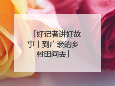 好记者讲好故事丨到广袤的乡村田间去