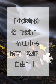 小龙虾价格“腰斩”！宿迁市民畅享“吃虾自由”