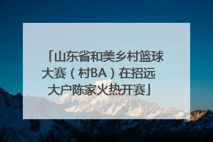 山东省和美乡村篮球大赛（村BA）在招远大户陈家火热开赛