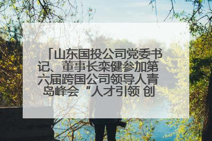 山东国投公司党委书记、董事长栾健参加第六届跨国公司领导人青岛峰会“人才引领 创新驱动”人力资源高质量发展对话会