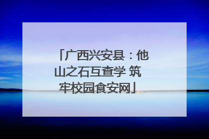 广西兴安县：他山之石互查学 筑牢校园食安网